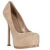 nude suede pumps