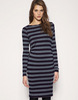 Full Circle Long Sleeved Stripe Dress