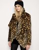 ASOS Leopard Waterfall Faux Fur Coat