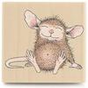 House Mouse Rubber Stamp CONTENTED MUDPIE HMD1008