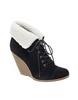 ASOS ARCTIC Suede Crepe Wedges With Shearling Effect