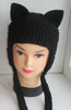 шапка с ушками Кошка, черная
