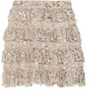 Tiered lace&crystals  skirt