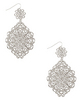 Leaf Shaped Filigree Earrings