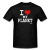 Футболка с надписью I love my planet