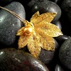 Full Moon Maple Leaf in 24KT Gold