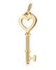 Кулон Tiffany rose gold key heart charm mini 1 дюйм длиной из розового золота на 18-дюймовой цепочке (можно без цепочки)