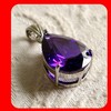 New Drop Puple Zirconia white Charm cocktail pendent