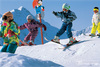 Научить сына кататься на горных лыжах