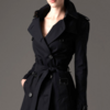 burberry short cotton double breasted trench coat