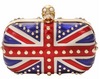 PATENT STUDDED BRITTANIA SKULL CLUTCH by Alexander McQueen