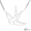 Large Silver Swallow Necklace