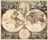 Старинная карта мира, кожанная