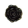 Rose Carved Black Flower Ring