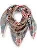 Bird & Blossom Woven Square Scarf