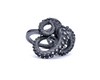 Black Silver Tentacle Ring with 54 Diamonds