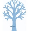Висічка з фетру - дерево блакитне