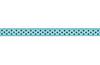 Лента May Arts - Polka Dots Sheer Ribbon - Turquoise W/Brown Dots, ширина 1 см, длина 90см