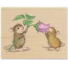 House Mouse Rubber Stamp EVERYTHING IS COMING UP ROSES