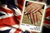 nails with the English flag