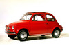 Красный Fiat 500, ретро