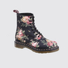 Dr. Martens Black Victorian Flowers Print 8-Eye Boots