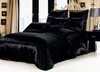 Чёрное шёлковое постельное белье