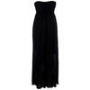 strapless maxi black dress