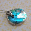 The Birds in Flight Locket and Hot Air Balloon - Sterling Silver