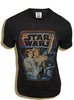 Junk Food Star Wars Princess Leia and Luke Under Retro Logo Charcoal Adult T-Shirt Tee