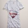 heart graphic v-neck tee