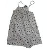 grey polka-dot dress