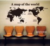Map of the world--52inches wide--Removable Wall Art Home Decors Murals Vinyl Decals