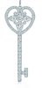 Tiffany Keys  Ornate Heart key pendant