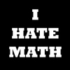 футболку с принтом I HATE MATH