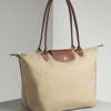 longchamp le pliage large tote bag in beige