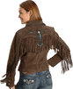 Scully Fringe & Beaded Boar Suede Leather Jacket