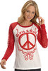 Rock & Roll Cowgirl Peace Sign Graphic Tee