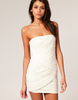 Mesh Twist Bandeau Dress(cream)