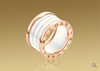 Bulgari B.ZERO1 ring in 18kt pink gold with white ceramic