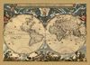 Карту полушарий, стилизованную под старину