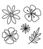 Inkadinkado Clear Mini Stamps-All Flowers