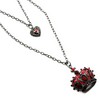 Lust - ELEGANT GOTHIC LOLITA BLOOD RED CRYSTAL CROWN PENDANT NECKLACE with SWAROVSKI CRYSTAL ACCENTS