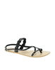 ASOS FLISS Leather Flat Sandals With Plaited Strap