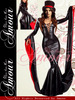 Sexy Vinyl black Gothic Vampire Costume Long Dress