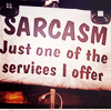 Табличку "sarcasm"
