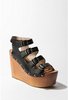 Urban Outfitters Madison Harding Leather Buckle Wedge