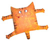 Подушка-кот рыжая
