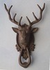 CAST IRON ELK HEAD DOORKNOCKER DOOR KNOCKER DEER SPORTS