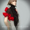 Wool Silk Felted Art long scarf Valentine's Day by Rudman on Etsy
